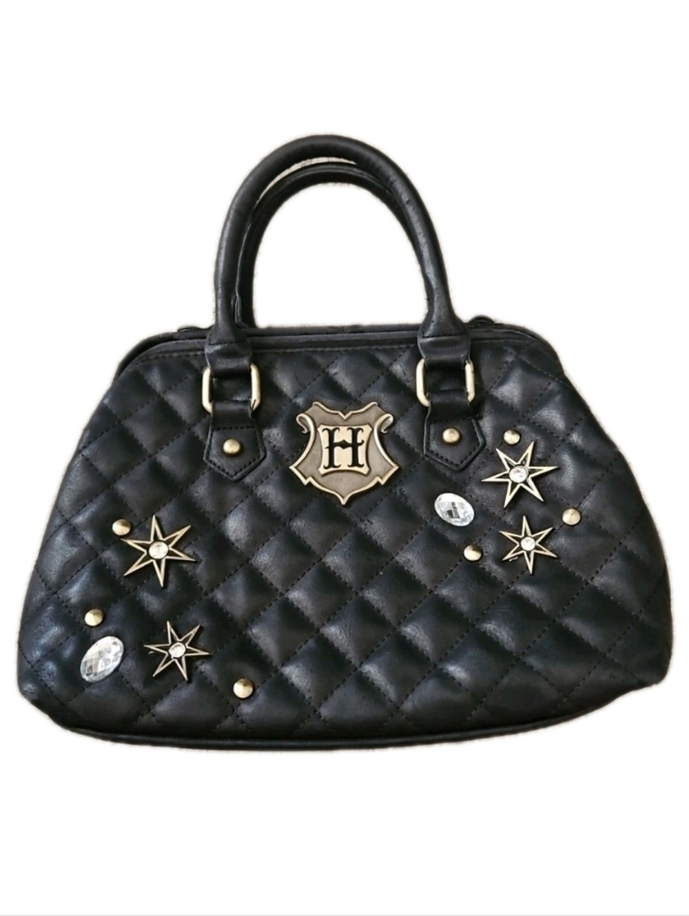 Harry Potter Back to Hogwarts Faux Leather Quilted Embellished Handbag